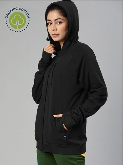 Rimo Black Organic Cotton Bamboo Sweatshirt | Women